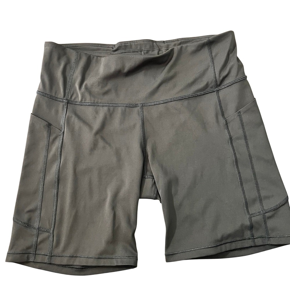 Athleta Ultimate Stash Athletic Biker Shorts Womens Large Black Athletic Riding